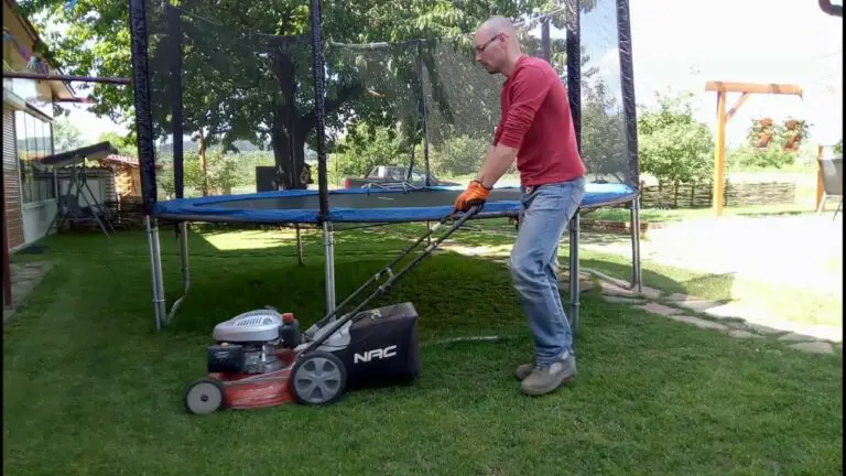 How to Move a Trampoline to Mow