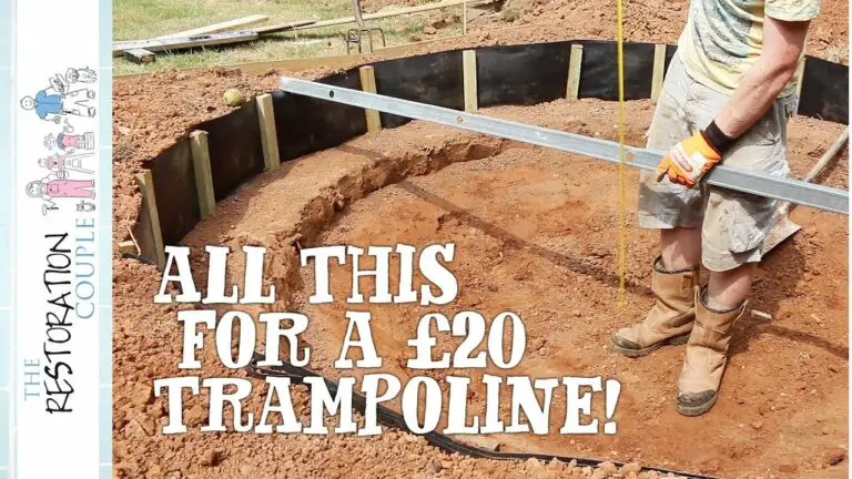 How to Build a Retaining Wall for a Trampoline